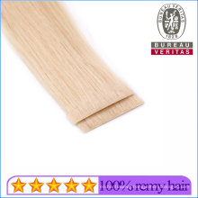 18" #613 Tape Remy Hair Extensions Blonde Straight Seamless Pre-Bonded Hair